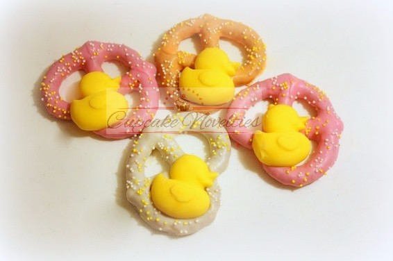 Rubber Duck Baby Shower Rubber Ducky Baby Shower Rubber Gender Neutral Baby Shower Cookie Chocolate Pretzels Rubber Duck Cookies Baby Favors