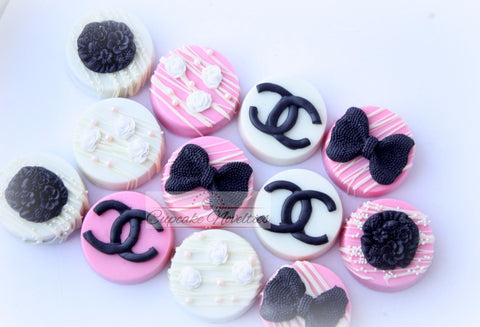 Bachelorette Party Fashionista Gift Chic Bridal Shower Teen Birthday Fashionista Party Favor Pink Black Party Chocolate Oreos Teen Girl Gift