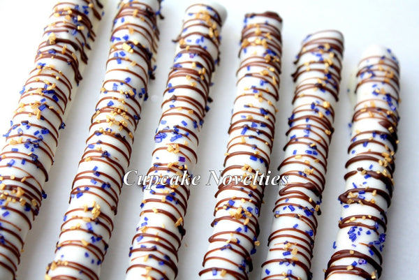 Gourmet Chocolate dipped Pretzels Red Black Party Dessert Table Party Favors Birthday Baby Shower Treat Edible Gifts Sprinkles Bridal Shower