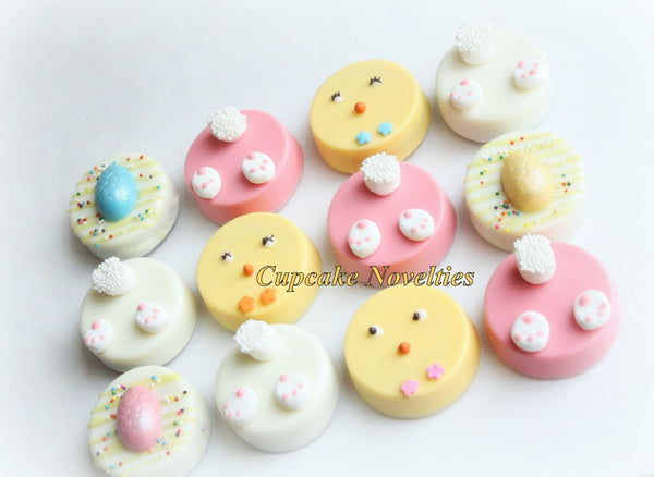 Easter Cookies Easter Basket Edible Gifts Chocolate Oreos Cookies Pops Chicks Bunnies Eggs Birthday Baby Shower Party Favors Spring Garden