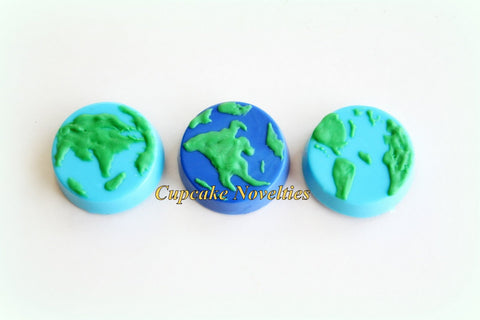 Earth Cookies Astronaut Birthday Rocket Birthday Earth Chocolate Oreos Welcome Baby Shower Travel Favors Party Idea Globe Map Space Birthday