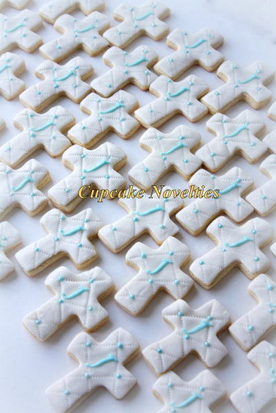 Baptism Cookies First Holy Communion Cookies Christening Cookies Cross Cookies Baptism Gifts Edible Favors Baptism Favors Monogram Cookies