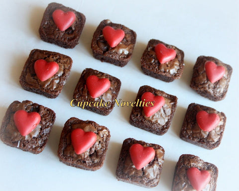 Valentines Day Gifts Valentines Day Chocolate Brownies Valentine&#39;s Day Gift Box Valentines Day Edible Gift Heart Brownie Mini Brownies Bites