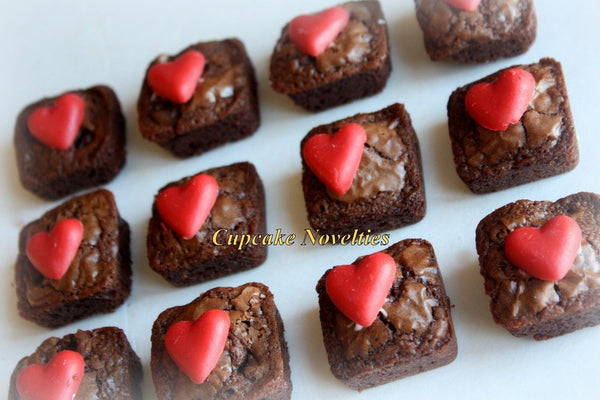 Valentines Day Gifts Valentines Day Chocolate Brownies Valentine&#39;s Day Gift Box Valentines Day Edible Gift Heart Brownie Mini Brownies Bites