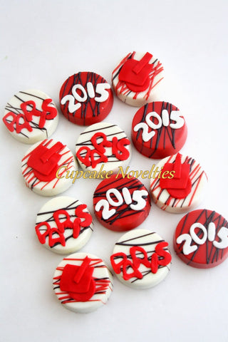 Graduation Cookie Graduation Favors Grad Cap Monogram Name Chocolate Oreos Graduation Party High School Grad College Graduation School Color