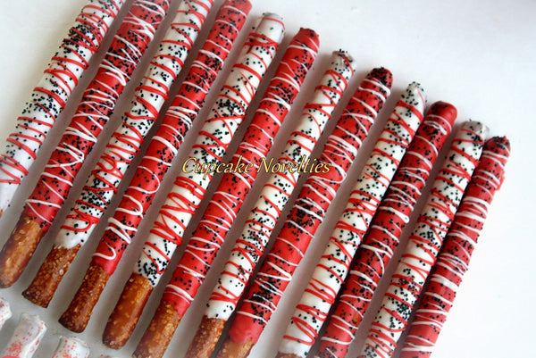 Gourmet Chocolate dipped Pretzels Dessert Table Party Favors Birthday Baby Shower Classroom Treats Edible Gifts Sprinkles Bridal Shower