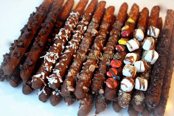 Gourmet Gift Gourmet Chocolate dipped Pretzels Thank you Gift Corporate Gifts Ideas Get Well Soon Holiday Gifts Hostess Gift Foodie Gifts