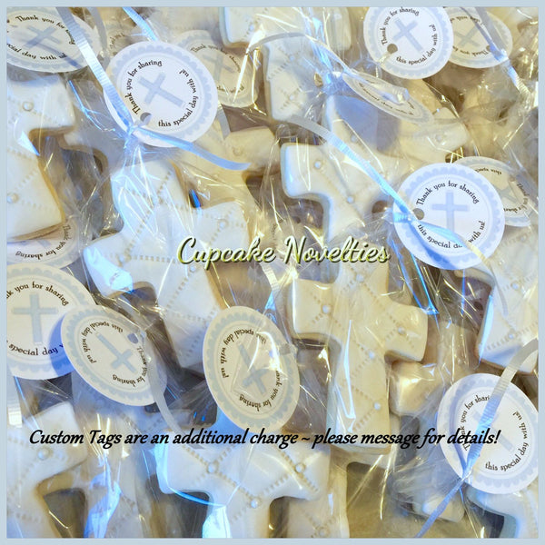 First Holy Communion Christening Cross Cookies Baptism Cookies Custom Decorated Sugar Cookies Edible Christian Baptism Favors Dessert Gifts