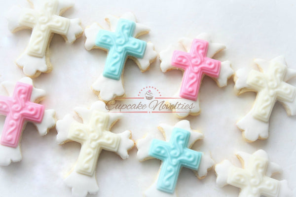 Cross Cookies Roman Cross First Holy Communion Cookies Christening Cookies Baptism Cookies Baptism Favors Christening Favors Communion Favor