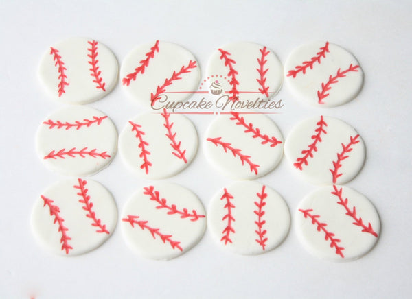 Baseball Birthday Sports Birthday Baseball Cupcakes Fondant Cupcake Toppers Edible Baseballs Fondant Baseball MLB Party Baseball Party Ideas