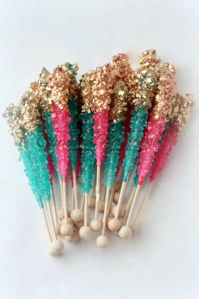 Shimmer and Shine Birthday, Mermaid Birthday Party Favors, Unicorn Birthday, Unicorn Baby Shower, Princess Birthday Favors, Pink Wedding Favors, Teal Pink Gold Rock Candy, Edible Party Favors, Dessert Table, Candy Bar, Mermaid Party Under the Sea Birthday Teal Pink Wedding Shimmer Shine Cookies