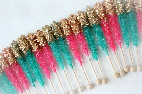 Shimmer and Shine Birthday, Mermaid Birthday Party Favors, Unicorn Birthday, Unicorn Baby Shower, Princess Birthday Favors, Pink Wedding Favors, Teal Pink Gold Rock Candy, Edible Party Favors, Dessert Table, Candy Bar, Mermaid Party Under the Sea Birthday Teal Pink Wedding Shimmer Shine Cookies